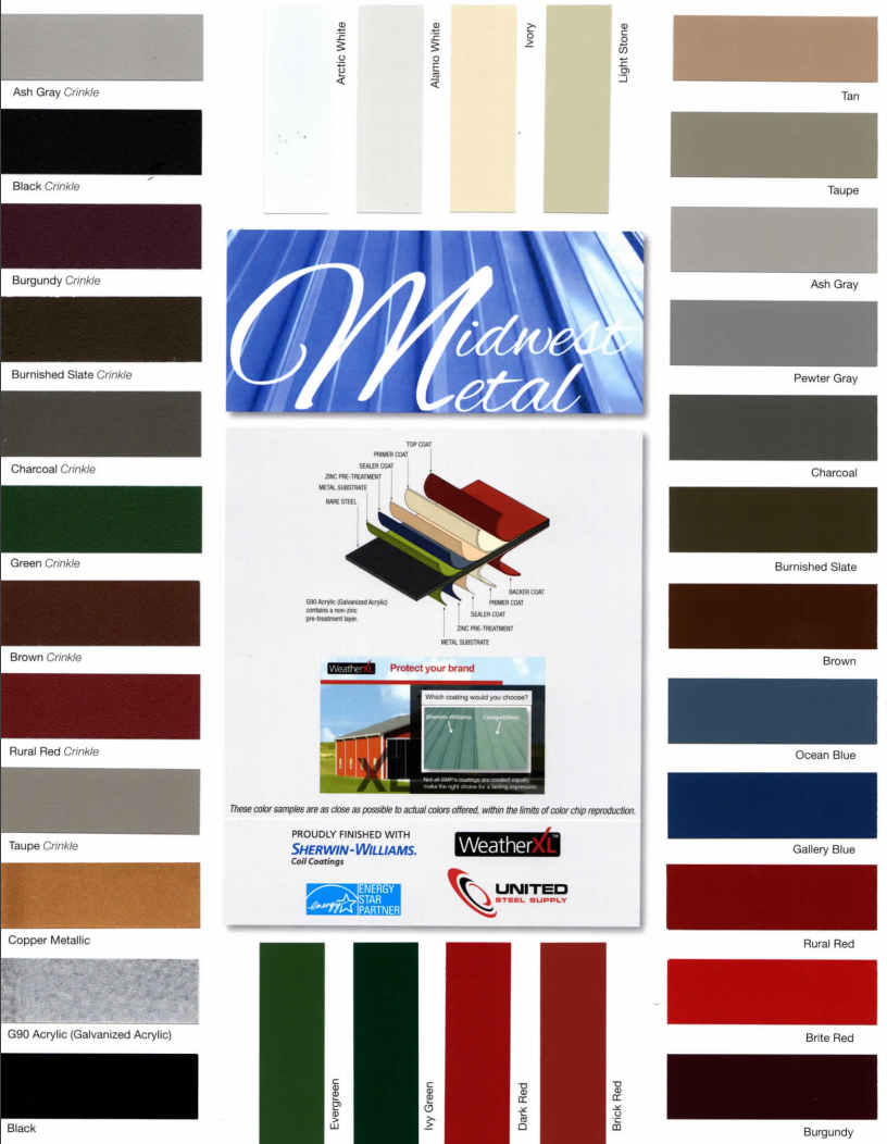 United Steel Color Chart